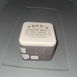 Fossil Watch Tin Container Square Tin Box